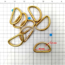 Полукольцо D-образное латунь 47х29х4,5 мм 1 шт
