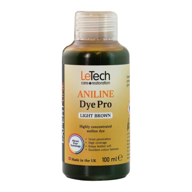Проникающая краска для кожи Leather Aniline Dye Pro (Aniline-Light Brown) 100 мл Проникающая краска для кожи Leather Aniline Dye Pro (Aniline-Light Brown) 100 мл