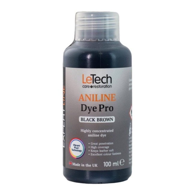 Проникающая краска для кожи Leather Aniline Dye Pro (Aniline-Black Brown) 100 мл Проникающая краска для кожи Leather Aniline Dye Pro (Aniline-Black Brown) 100 мл