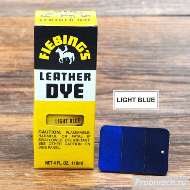 Краска для кожи Fiebings Leather Dye 118 ml цвет Light Blue