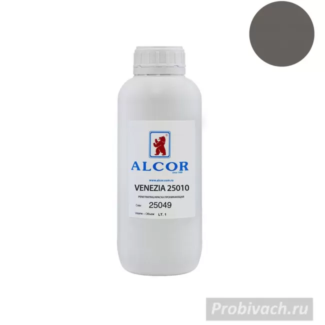 Краска VENEZIA 25049 СЕРЫЙ розлив 0,1 кг ALCOR Италия