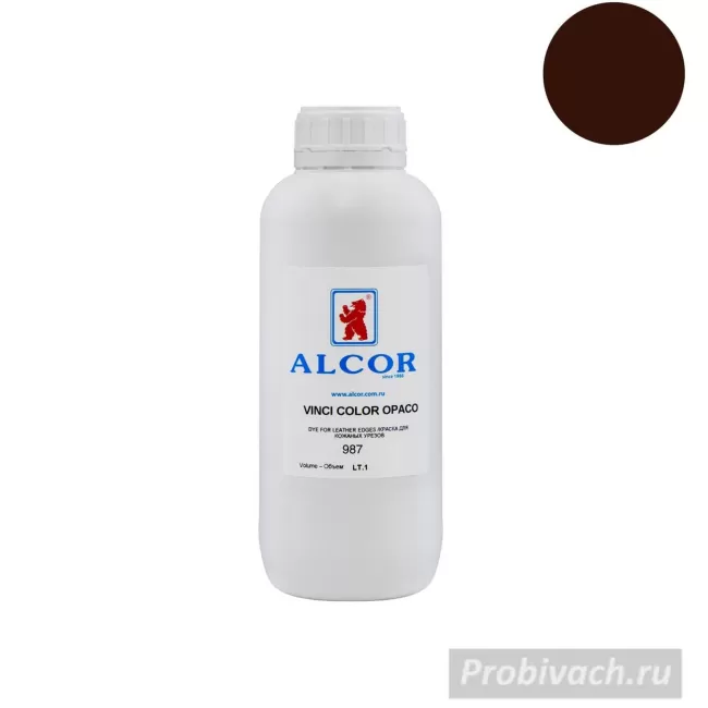 Краска для уреза VINCI COLOR OPACO цв.987 Т-КОРИЧНЕВЫЙ матовый розлив 0,1 кг ALCOR Италия